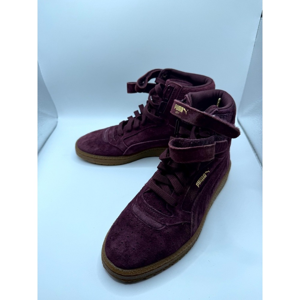 Puma Sky II Hi 364395-04 Womens US 6 Sneaker Purple Suede Lace Up Athletic Shoes